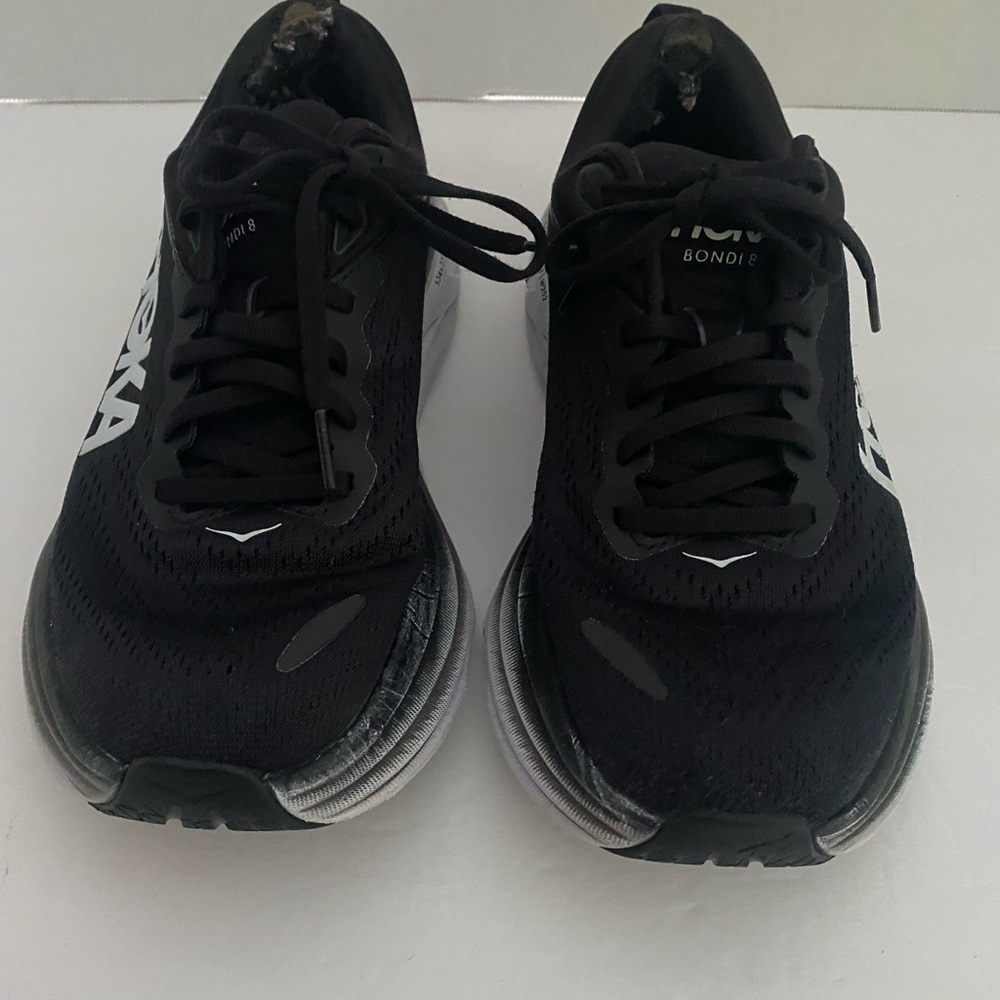 Woman's HOKA Bondi 8 Size 7B 1127952 Black Running Sneakers